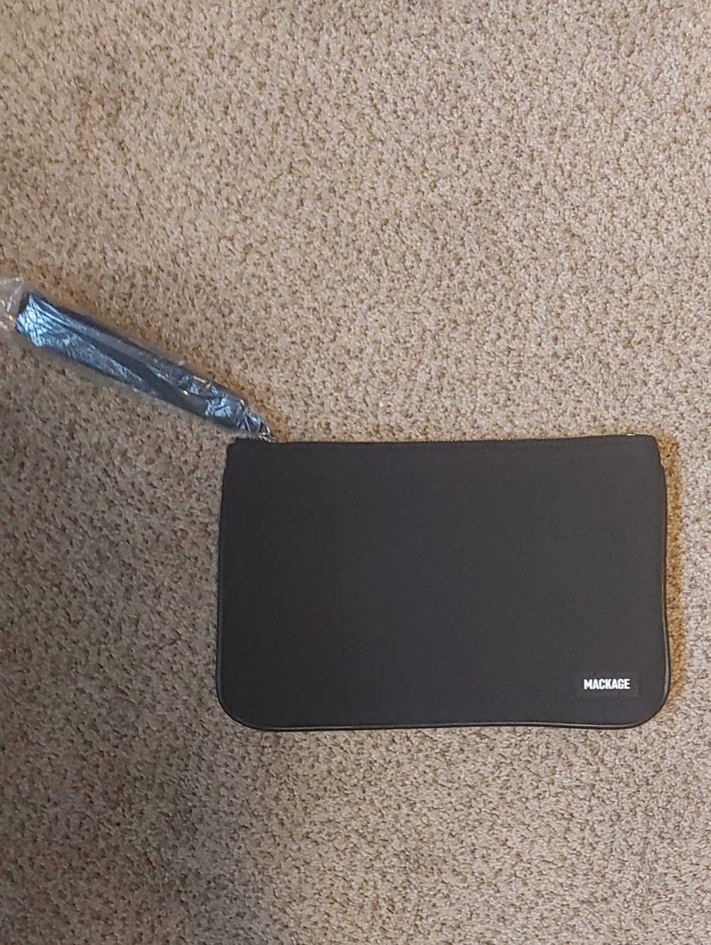 Mackage Black Neoprene Tablet Sleeve with Logo